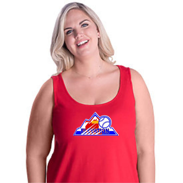 Elevation Baseball Curvy Ladies Tank