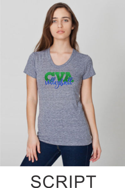 CVA Track Tee in 5 Designs- Matte or Glitter