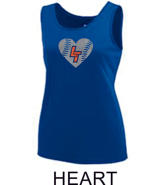 Legend Baseball Training Tank- Girls or Ladies- Matte or Glitter
