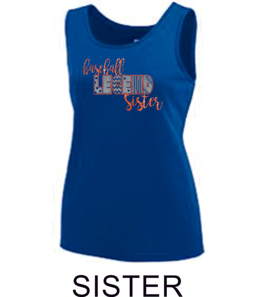 Legend Baseball Training Tank- Girls or Ladies- Matte or Glitter