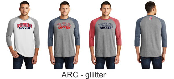 Chap Soccer Unisex Raglan -5 designs - Matte or Glitter