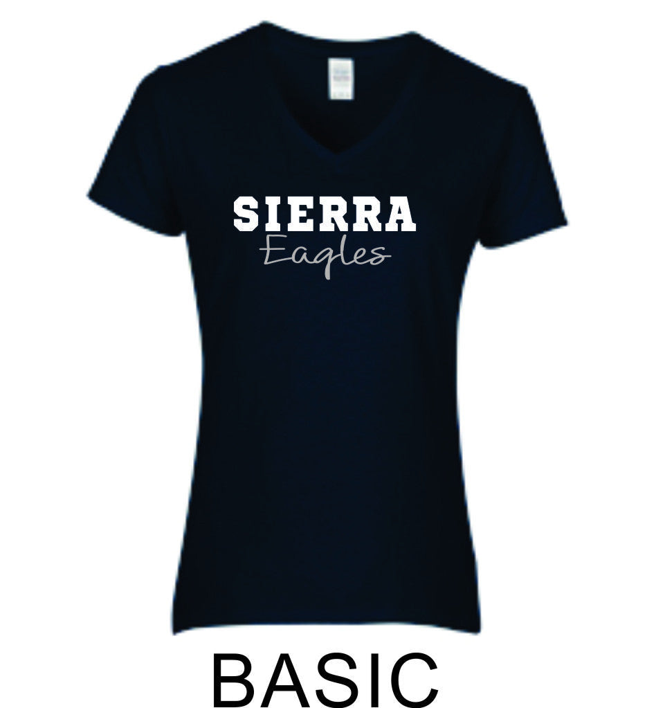Sierra Ladies Short Sleeve Tee- 4 Designs- Matte or Glitter