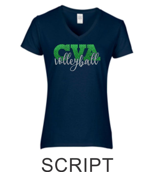 CVA Ladies Short Sleeve Tee in 5 Designs- Matte or Glitter