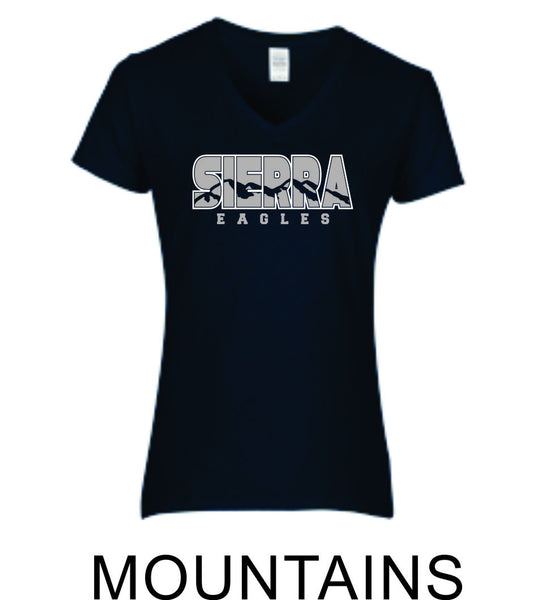 Sierra Ladies Short Sleeve Tee- 4 Designs- Matte or Glitter