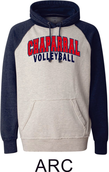 Chap Volleyball Vintage Heathered Hoodie- 3 Designs