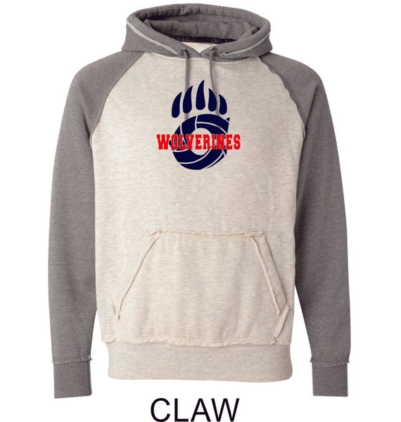 Chap Volleyball Vintage Heathered Hoodie- 3 Designs