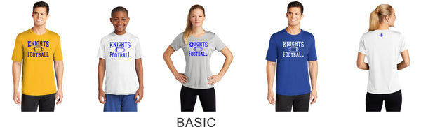 Knights Wicking Tee- Youth, Ladies, Unisex sizes- 7 Designs