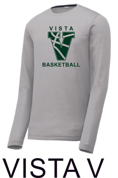 MVHS Basketball Sport Tek Unisex Wicking Long Sleeve Tee