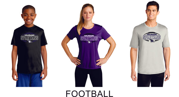 Spartans Wicking Tee- Youth, Ladies, Unisex sizes- 7 Designs