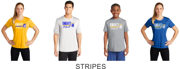 Knights Wicking Tee- Youth, Ladies, Unisex sizes- 7 Designs