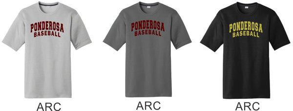 Pondo Baseball Cotton Touch Wicking Tee- 5 Designs
