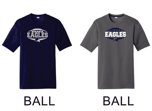 Sierra FOOTBALL Sport-Tek Unisex Wicking Tee -4 designs