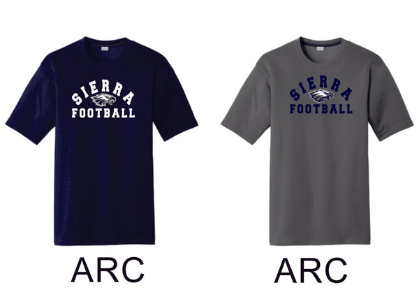 Sierra FOOTBALL Sport-Tek Unisex Wicking Tee -4 designs