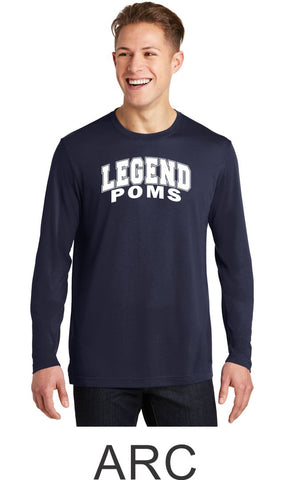 LT Poms Sport-Tek Unisex Long Sleeve Wicking Tee - 2 designs