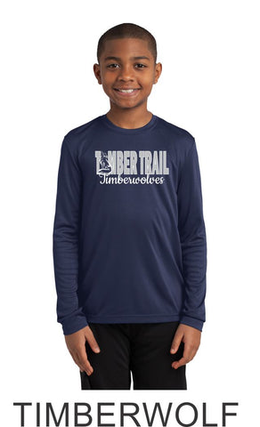 Timber Trail Long Sleeve Wicking Tee- Youth and Unisex sizes- 5 Designs