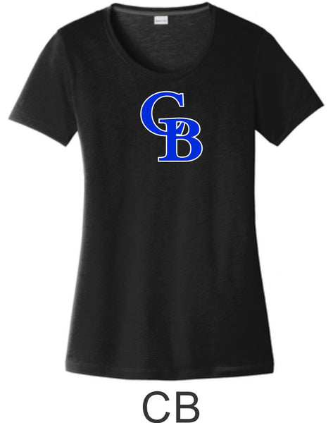 Bulldawgs Ladies Wicking Tee - 2 designs- Matte or Glitter