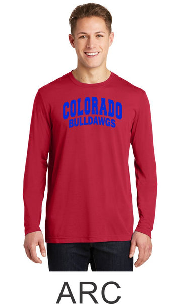 Bulldawgs Wicking Long Sleeve Tee- 2 designs- Matte or Glitter