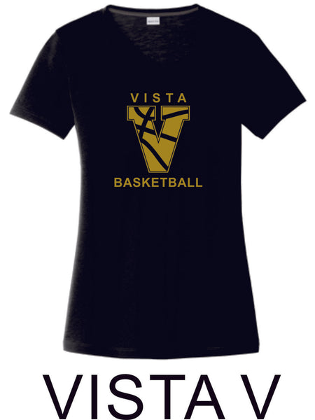 MVHS Basketball Sport Tek Ladies Wicking Tee
