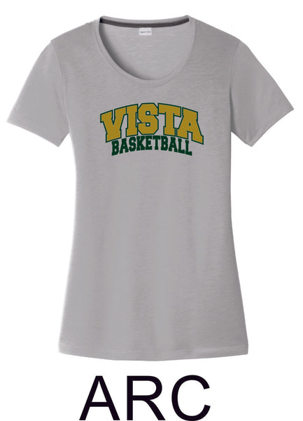 MVHS Basketball Sport Tek Ladies Wicking Tee
