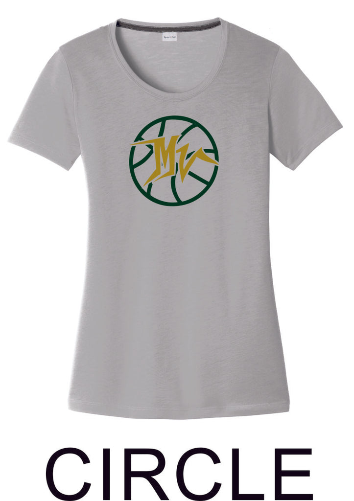 MVHS Basketball Sport Tek Ladies Wicking Tee