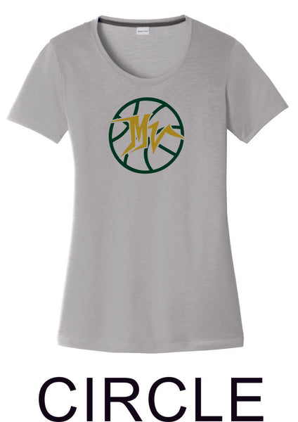 MVHS Basketball Sport Tek Ladies Wicking Tee