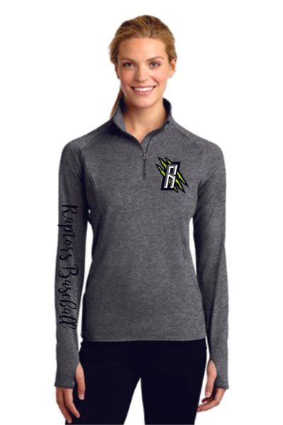 Raptors Ladies Sport Wick 1/2 Zip Pullover- 4 Sports- Matte or Glitter