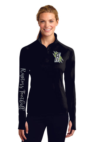 Raptors Ladies Sport Wick 1/2 Zip Pullover- 4 Sports- Matte or Glitter