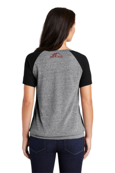 Pondo LAX Ladies Cinch Waist Tee- Matte and Glitter