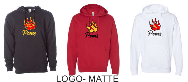 CV Poms Hoodie- Adult and Youth- 5 designs