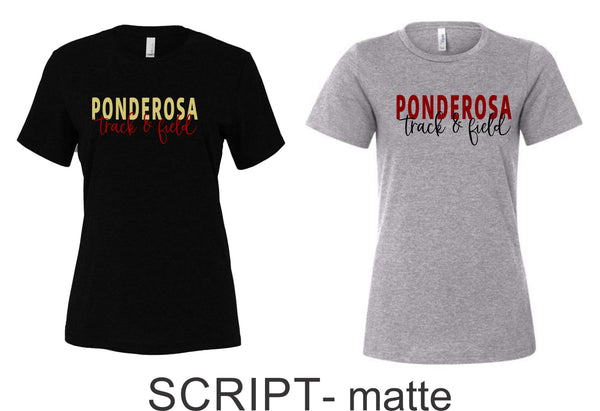 Pondo FAN Track & Field Ladies Bella Canvas Tee- 4 designs