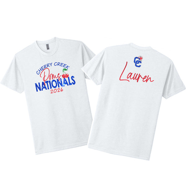 Creek Poms 2026 NATIONALS Tee- matte and glitter