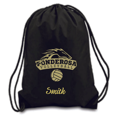 Pondo VOLLEYBALL Drawstring Backpack-Matte or Glitter