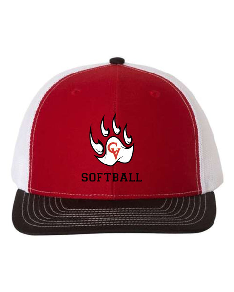 CV Softball Richardson Snapback Trucker Hat- Embroidered Design