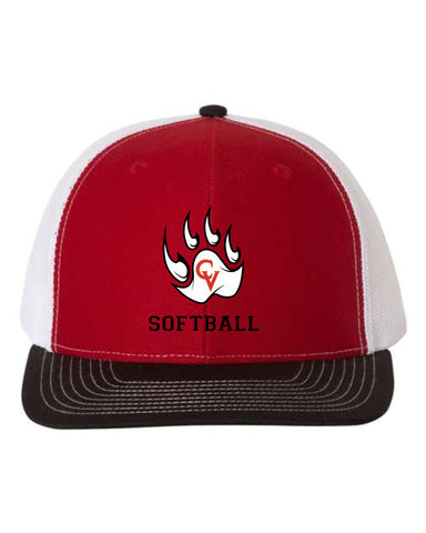 CV Softball Richardson Snapback Trucker Hat- Embroidered Design