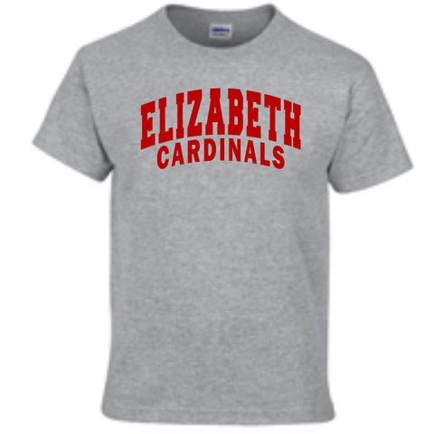 Elizabeth HS Basic Tee ARC Design- Matte or Glitter