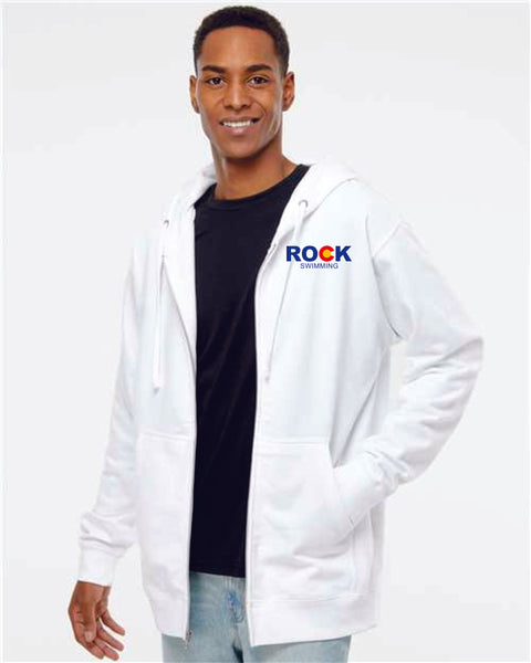 ROCK Swimming Adult Full Zip Hoodie- 4 colors- Matte or Glitter