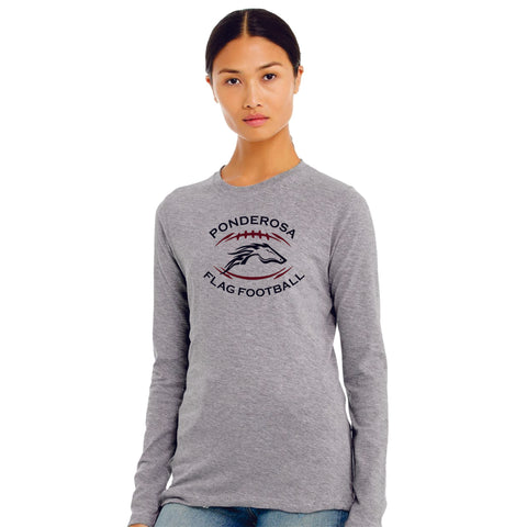 Pondo Flag Football Ladies Bella Canvas Long Sleeve Tee