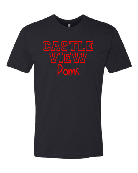 Castle View Poms ATHLETIC Design Tee- 3 Colors