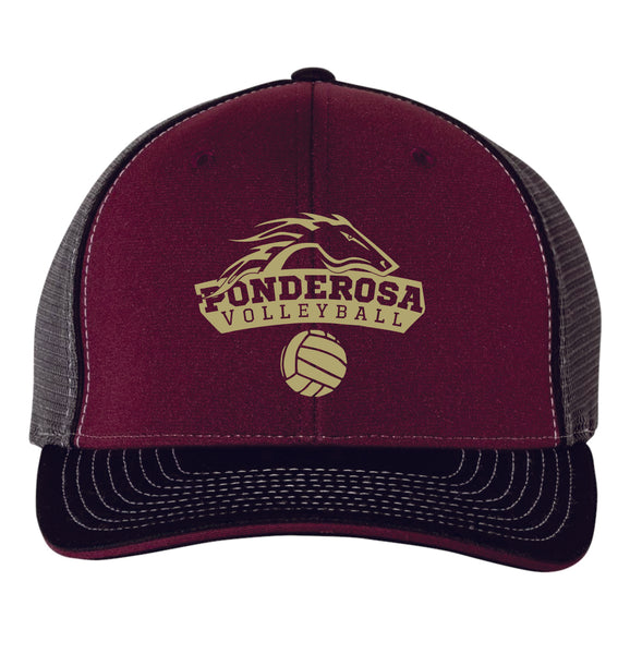 Pondo VOLLEYBALL Richardson Fitted Sportsmesh Hat - Matte or Gitter