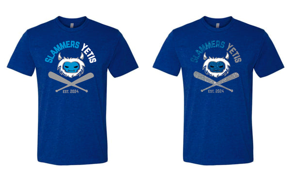 Slammers Yeti Unisex Tee- Matte or Glitter