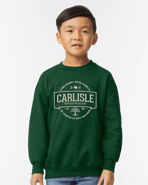 Carlisle Reunion Crewneck Sweatshirt- Youth and Adult Sizes