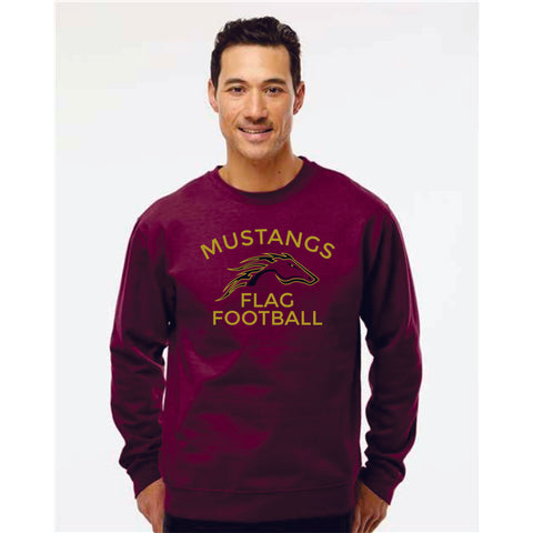 Pondo Flag Football Crewneck Sweatshirt-Matte and Glitter Designs