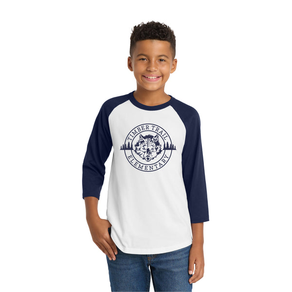 Timber Trail Youth Raglan- 5 designs- matte or glitter