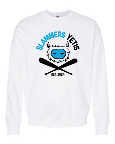 Slammers Yetis Crewneck Sweatshirt- matte or glitter