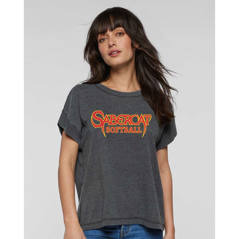 CV Softball Ladies Vintage Wash Tee- 3 designs