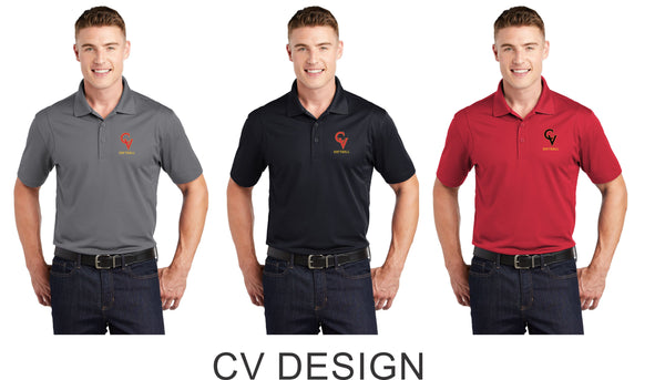 CV Softball Performance Polo- Embroidered Design