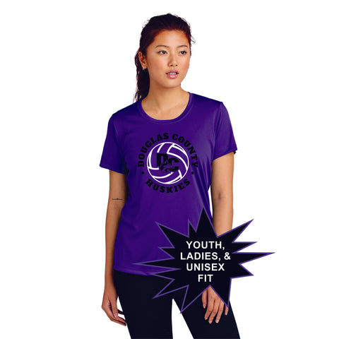 DCHS Volleyball Wicking Short Sleeve Tee - 4 Designs