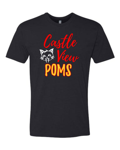Castle View Poms CAT Design Tee- 3 Colors