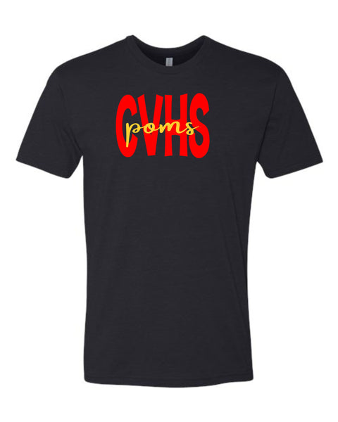 Castle View Poms CVHS Design Tee- 3 Colors