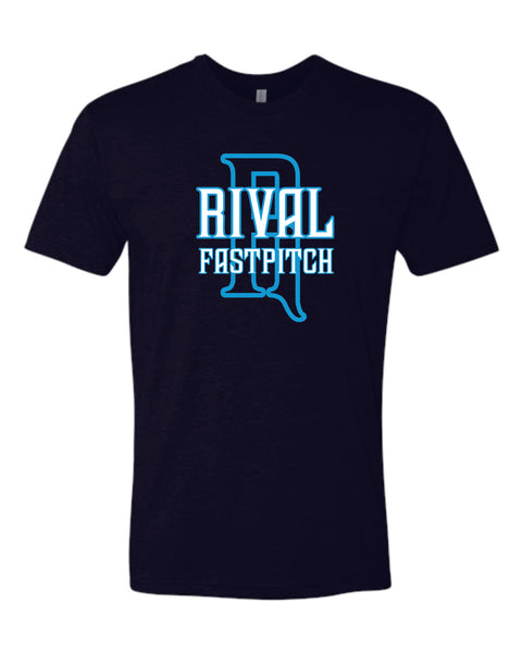 Rival Fastpitch Unisex BIG LOGO Tee- matte and glitter